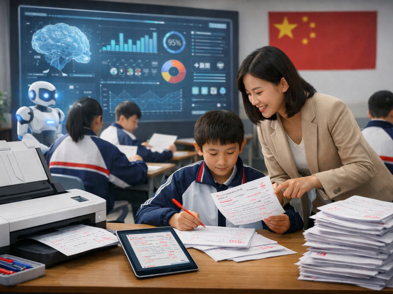 الصين:  الذكاء الاصطناعي لتصحيح الواجبات المنزلية