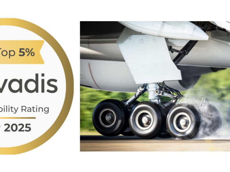 "بريجستون لإطارات الطائرات في أوروبا" تحصد الميدالية الذهبية في تصنيف "إيكوفاديس" للاستدامة 2026