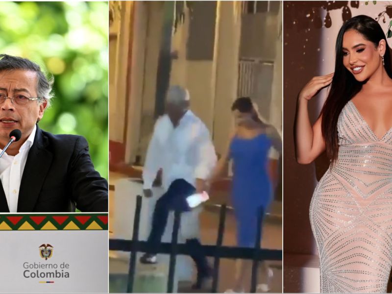 transgender model Linda Yepes and Colombian President Gustavo Petro