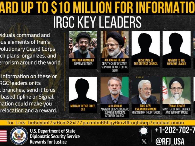 $10M Bounty: US Moves to Overcome Intelligence Failure on Mojtaba Khamenei