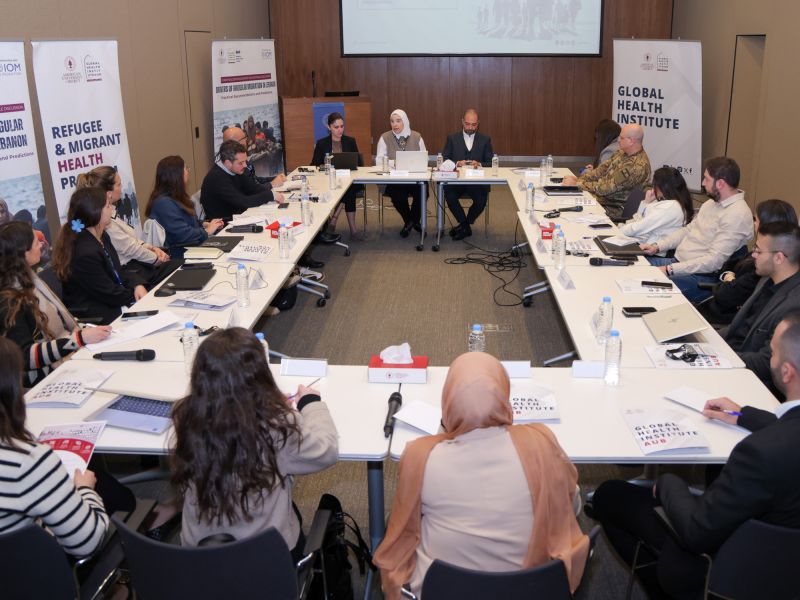 Global Health Institute at AUB Engages with Stakeholders  to Discuss Irregular Migration and Its Drivers among Lebanese and the Displaced in Lebanon