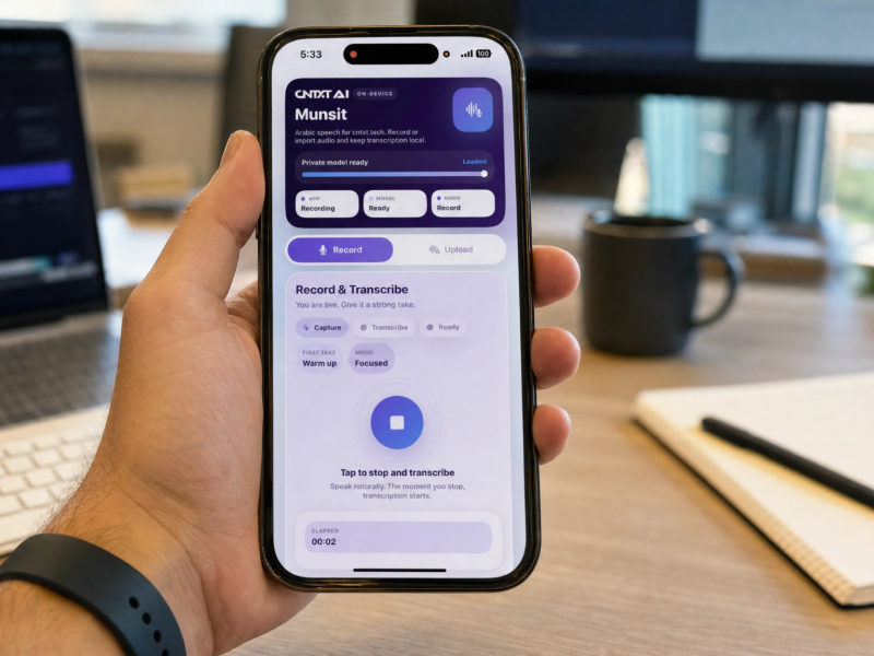CNTXT AI Introduces Munsit Edge, Bringing Private, Real-Time Arabic Speech AI to Phones, Cars, and Smart Devices