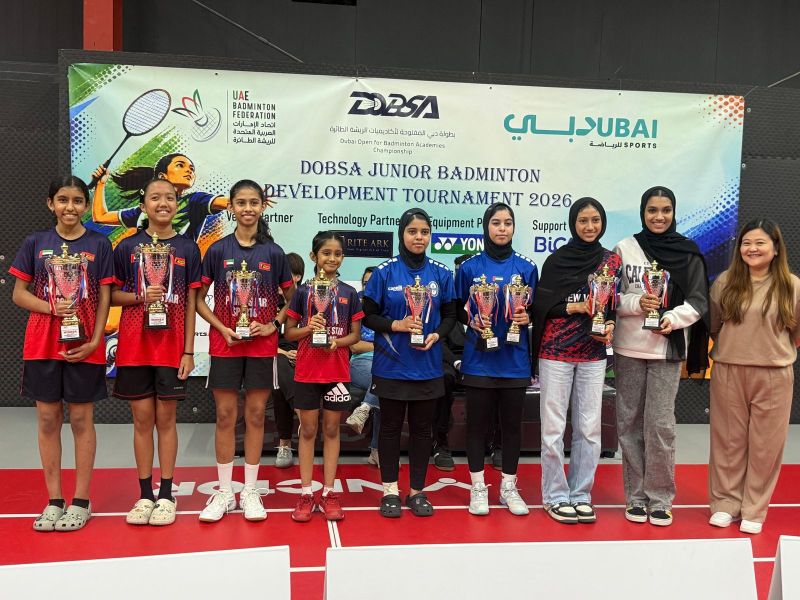 نجاح كبير للنسخة الثالثة من بطولة دبي المفتوحة لأكاديميات الريشة الطائرة 