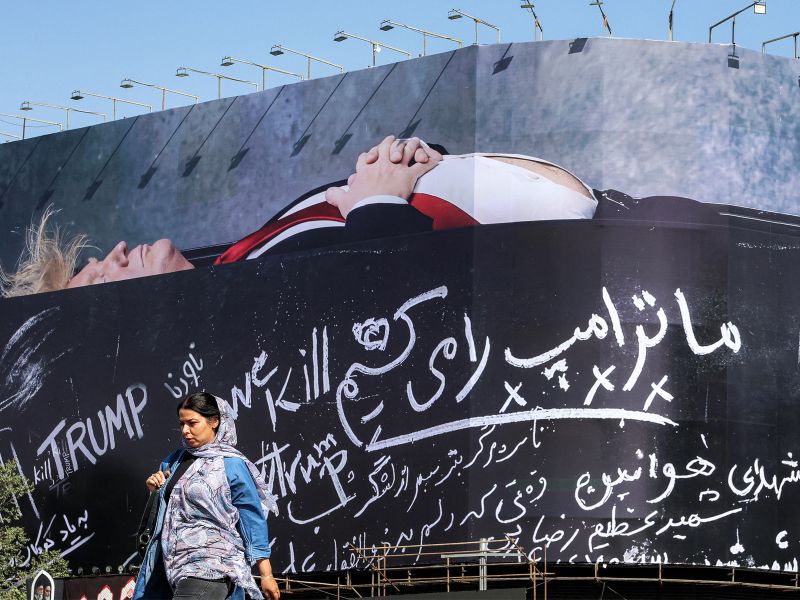 Trump and family shown in coffins in Iran