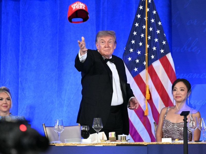 Wearing a "Trump 2028" hat, trump teases a fourth presidential run