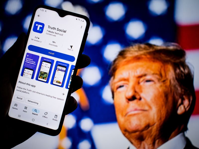 Donald Trump and his truth social Media Company 