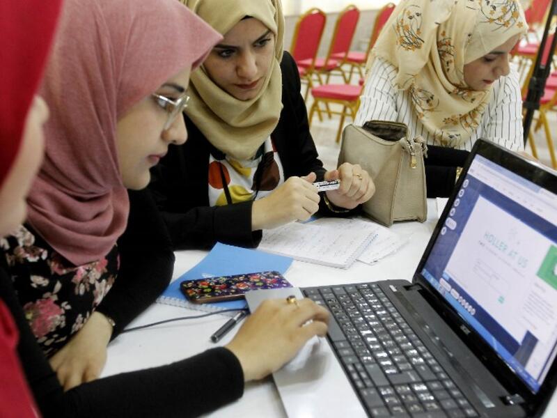 The first murmurs of this creative spirit were felt in 2013, but the Islamic State group's sweep across a third of the country the following year put many projects on hold.
SABAH ARAR / AFP