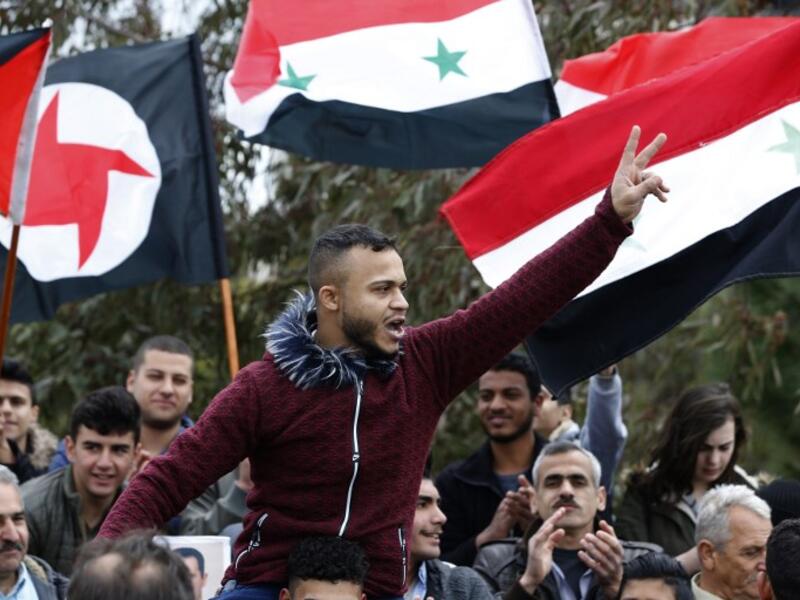 US President Donald Trump broke with decades of US policy, signing a proclamation recognising Israeli sovereignty over the strategic territory it seized from Syria in the Six-Day War of 1967 and later annexed in a move never recognised by the international community. 
Louai Beshara / AFP