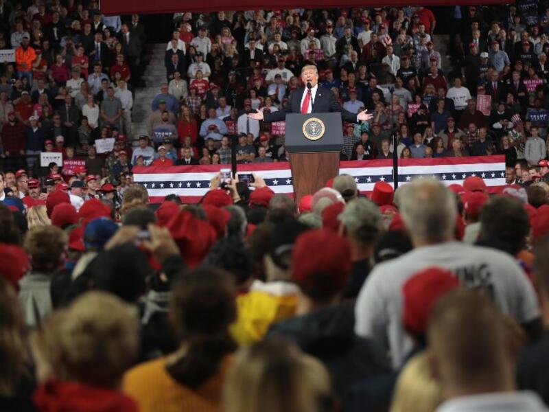 During a political rally in Mississippi on Tuesday night, Trump mockingly mimicked Ford, claiming her allegations against Kavanaugh lacked sufficient detail. (Scott Olson/Getty Images/AFP)