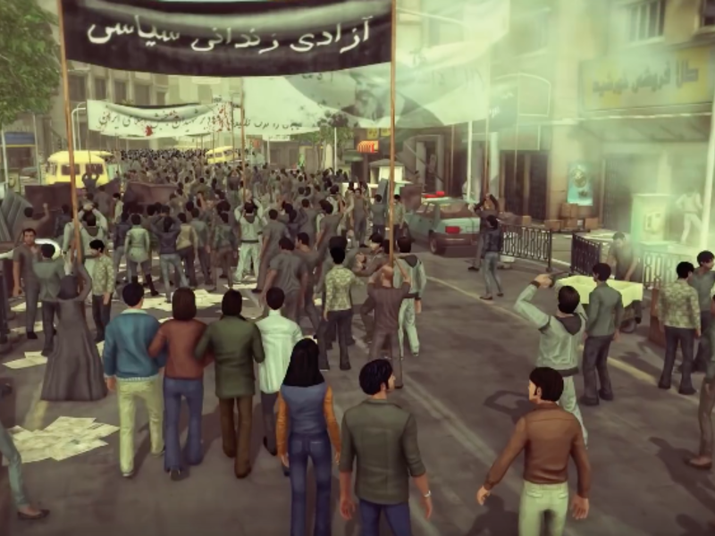 A screenshot from the video game 1979 Revolution: Black Friday.  (YouTube)