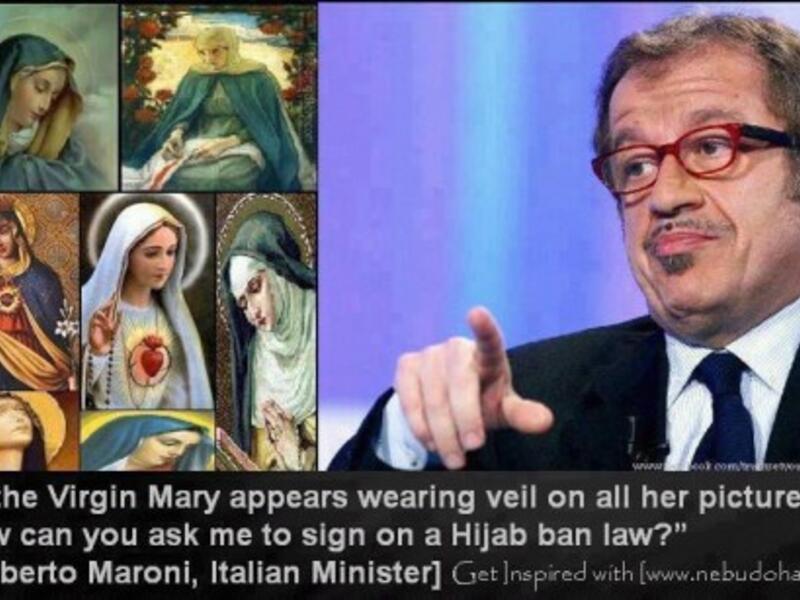 Italian-minister-roberto-maroni-virgin-mary-veil-burqa-ban-hijab