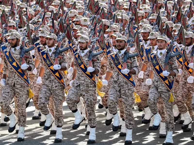 Members of Iran's Revolutionary Guard Corps march during a parade in Tehran. (AFP/ File)