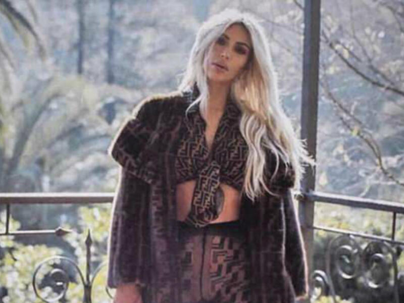Fierce in Fendi! Kim Kardashian was all about the designer brand Fendi on Instagram Sunday, sharing a sizzling snapshot of herself decked out from head-to-toe in the Italian brand (Source: Kim Kardashian - Instagram)