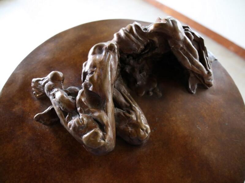 A picture taken at the Museum of Modern Art in Kuwait City on October 4, 2018, shows a sculpture by Kuwaiti artist Sami Mohammed. 
Yasser Al-Zayyat / AFP