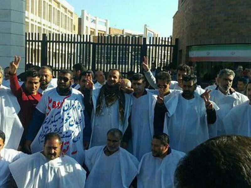 Workers protests in protest (Twitter)