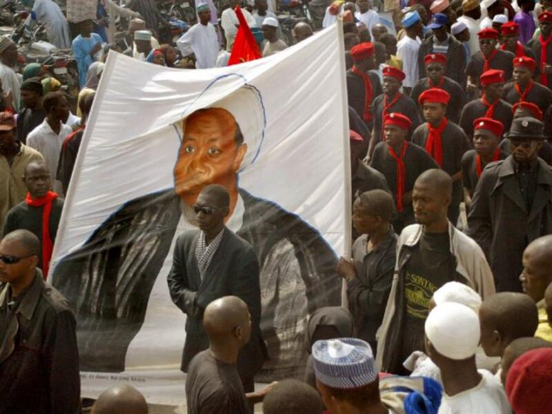 Followers of Ibrahim Zakzaky march in Kano, Nigeria (AFP/Pius Utomi Ekpei)