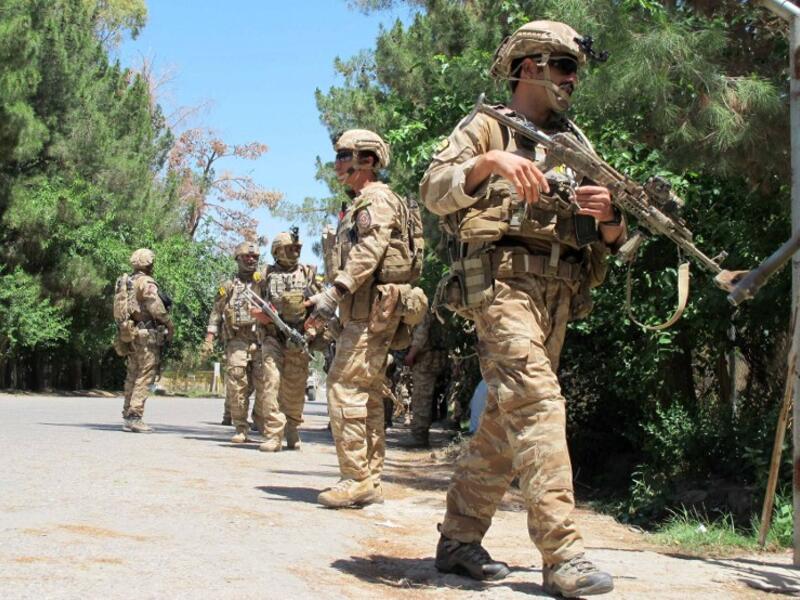 Afghan soldiers on patrol in Helmand province. (AFP/File)