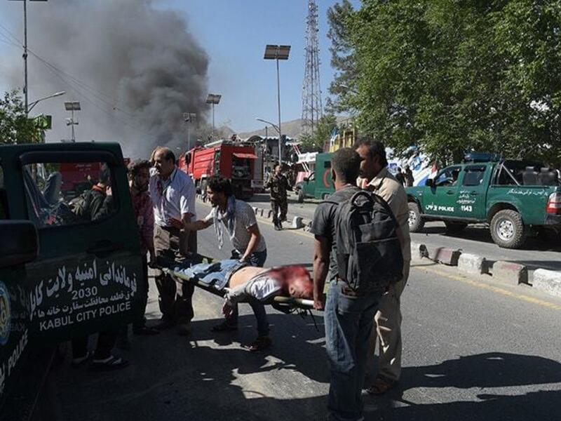 A victim is carried away on a stretcher at the site of the bombing. (AFP/ file Photo)