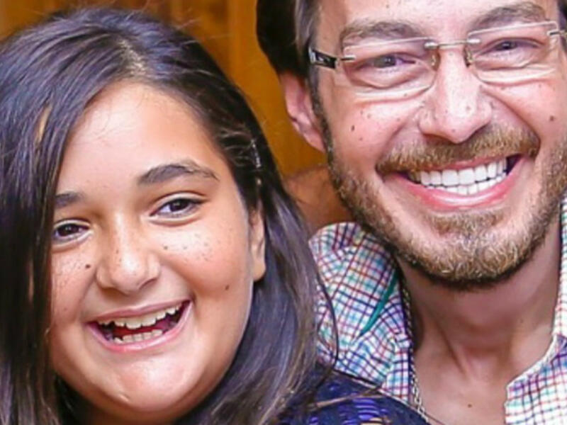 Ahmed Zaher and his daughter Malak