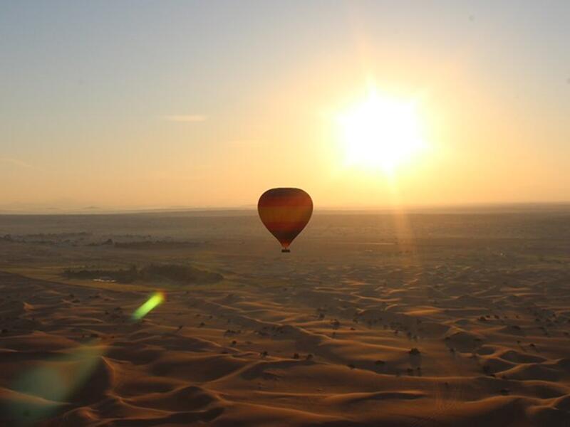 Hot air balloon rides 
Set in the backdrop of the Dubai skyline, a ride in a hot air balloon gives you the kind of perspective a traveller needs when in Dubai (Twitter)