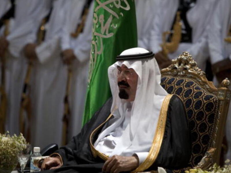 King Abdullah Bin Abdulaziz Al Saud, Custodian of the Two Holy Mosques, greets guests during the inauguration of King Abdullah University of Science and Technology (KAUST) on September 23, 2009 in Thuwal, Saudi Arabia.