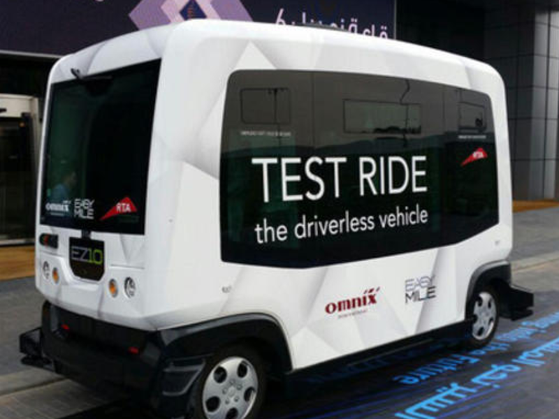 The vehicle is designed to travel short distances on pre-programmed routes and can carry 10-12 passengers.  (Twitter/RTA)