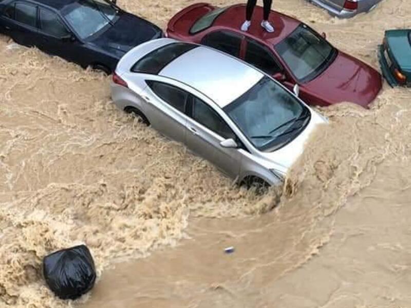 Heavy rainfalls caused floods in Jordan. (Twitter)