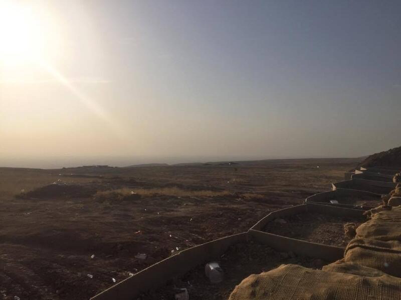The view towards Mosul from a Peshmerga military base in Bashiqa (Al Bawaba/Adam Lucente)