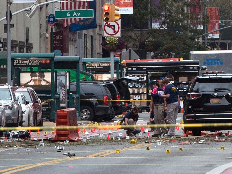 Law enforcement at the scene of the explosion in New York. (AFP/File)