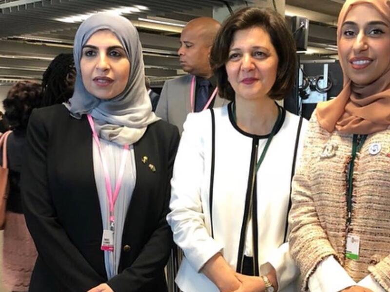 Hala Lattouf (C), Minister of Social Development in Jordan (Twitter)