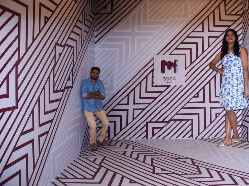 Optical illusions in Museum of Illusions in Dubai (Twitter)
