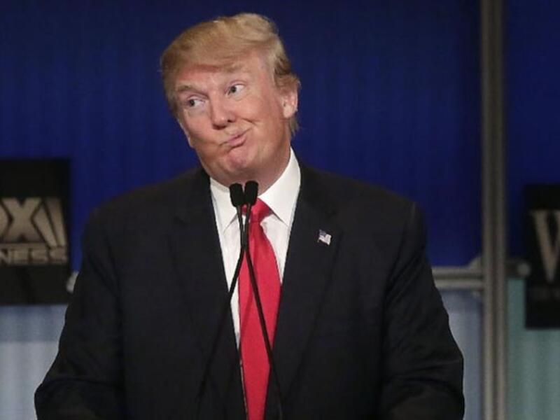 Donald Trump at a presidential debate hosted by FOX Business Network (AFP/Joshua Lott)