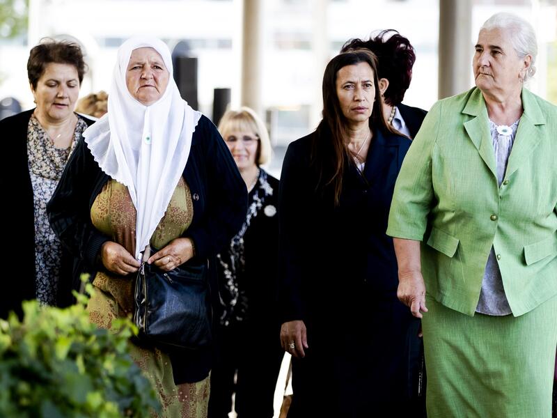The district court in The Hague ruled three years ago that Dutch peacekeepers should have protected 300 Muslim men hiding on the UN base from the Serbs. (AFP) 
