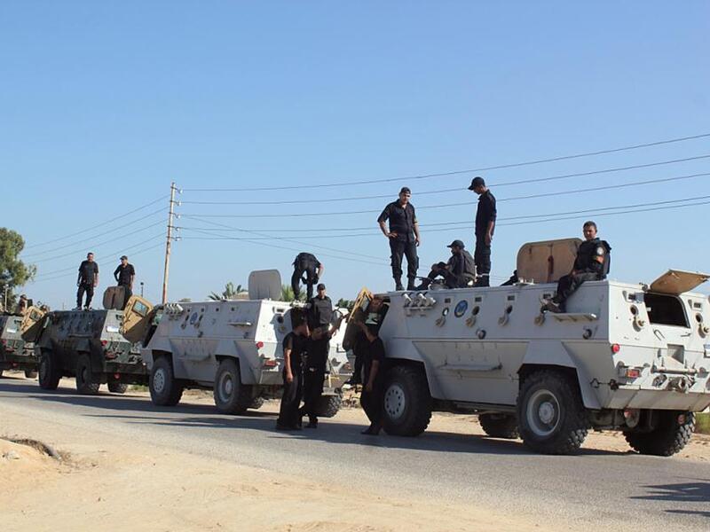 Egyptian security forces are seen on patrol in Sinai. (AFP/File)