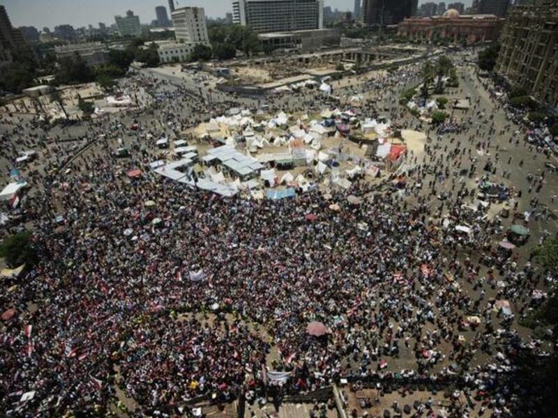 Egyptians protest against President Mohamed Morsi and the Muslim Brotherhood as they join others at Egypt's landmark Tahrir square on June 30 (Gianluigi Guercia / AFP)