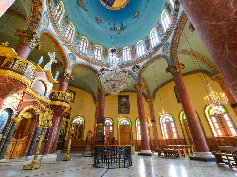 The interior of St. George's church in Cairo, Egypt. (Shutterstock)
