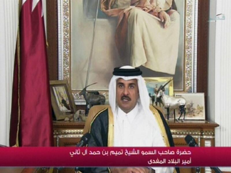 Al-Dheeb had been in prison for nearly five years after being sentenced to life for allegedly attempting to incite an overthrow of the Qatari regime. Photo of Qatari Emir al-Thani. (AFP/File)