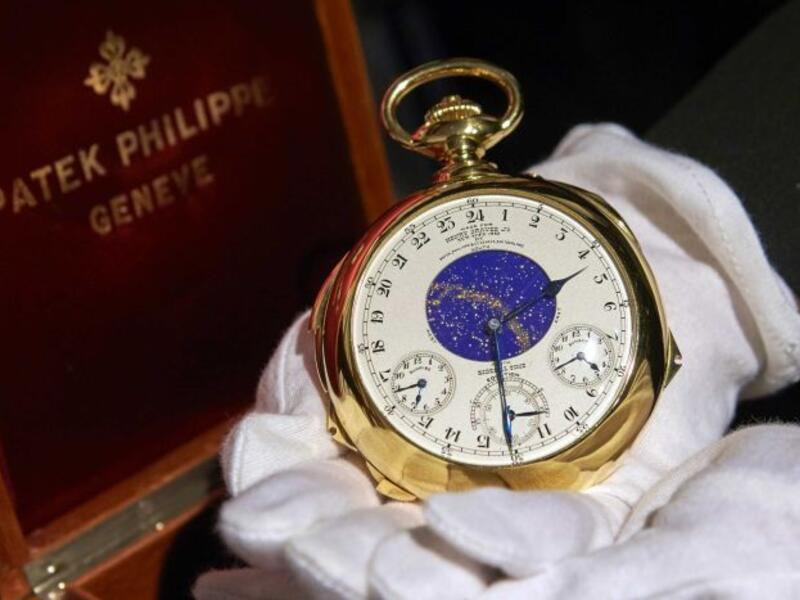 Patek Philippe Supercomplication at $24 million: This gold pocket watch was created in 1933 by Patek Philippe for banker Henry Graves Jr. The watch took 5 years to design and build and features 24 complications. (luxuo.com)