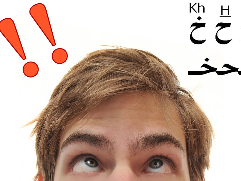 confused man arabic letters 