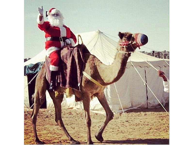 santa on a camel