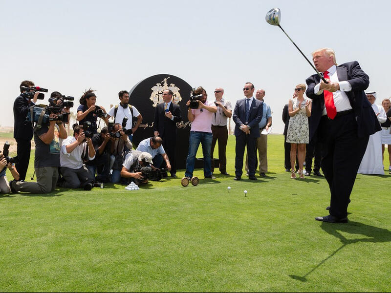 trump golfing dubai