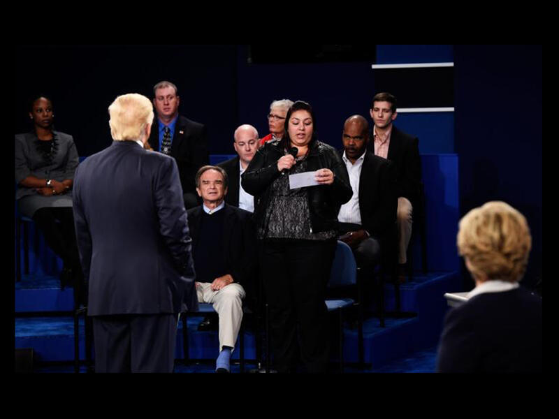 Muslim woman at second debate