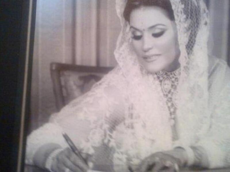 A never before seen photo of Ahlam on her wedding day.
