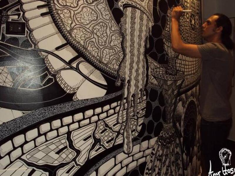 Amr Hosny's art is psychedelic! (Photo from AmrHonsy Facebook page)