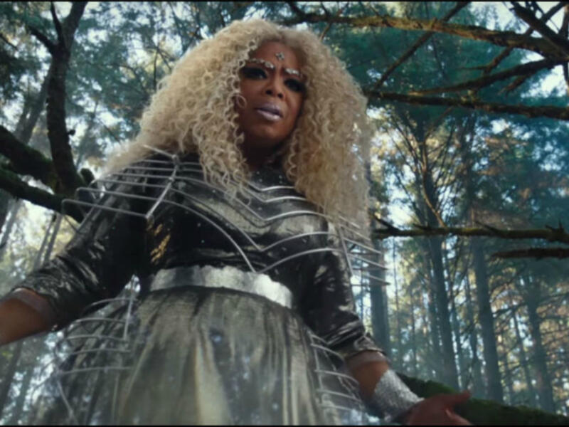 Oprah Winfrey looking decidedly different in the new film, A Wrinkle in Time. (Walt Disney)