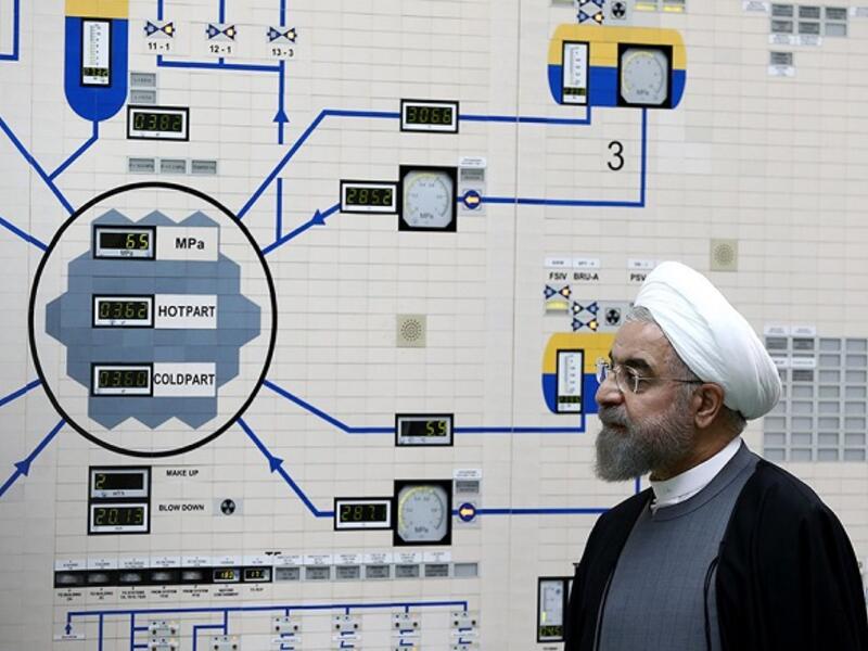 Iran's President Hassan Rouhani taking a tour of Russian-backed Bushehr nuclear power complex on September 10, 2016. (AFP)