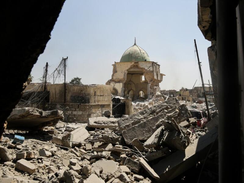 UAE plans to start new project to remake the Nuri Mosque and the Al-Hadba Minaret, which translated meant the “hunchback” because it leaned to one side. (AFP/ File Photo)