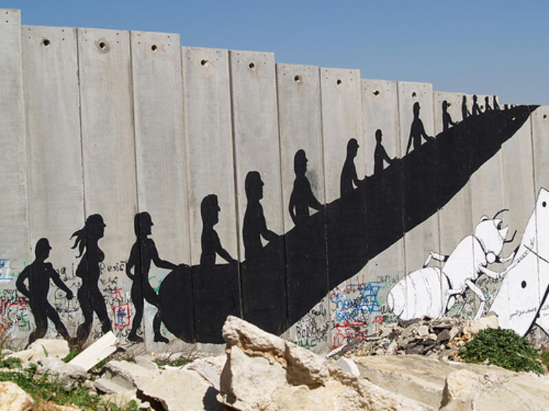 The separation wall between the West Bank and Israel (Flickr)