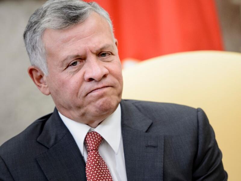 Jordan's King Abdullah II in the Oval Office of the White House June 25, 2018 in Washington, DC. 
(Brendan Smialowski / AFP)