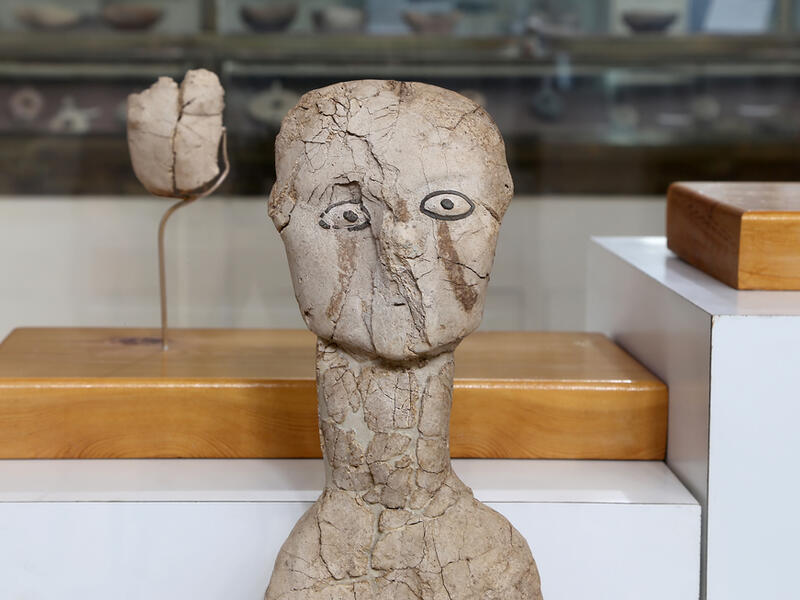 Ain Ghazal statues are the oldest ever made by humans between 6000 and 8000 B.C. Jordan Archaeological Museum. (Shutterstock/ File)